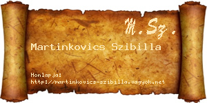 Martinkovics Szibilla névjegykártya